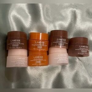 LANEIGE Lip Sleeping Masks Trio & Singles in Pink, Caramel, Chocolate Tones